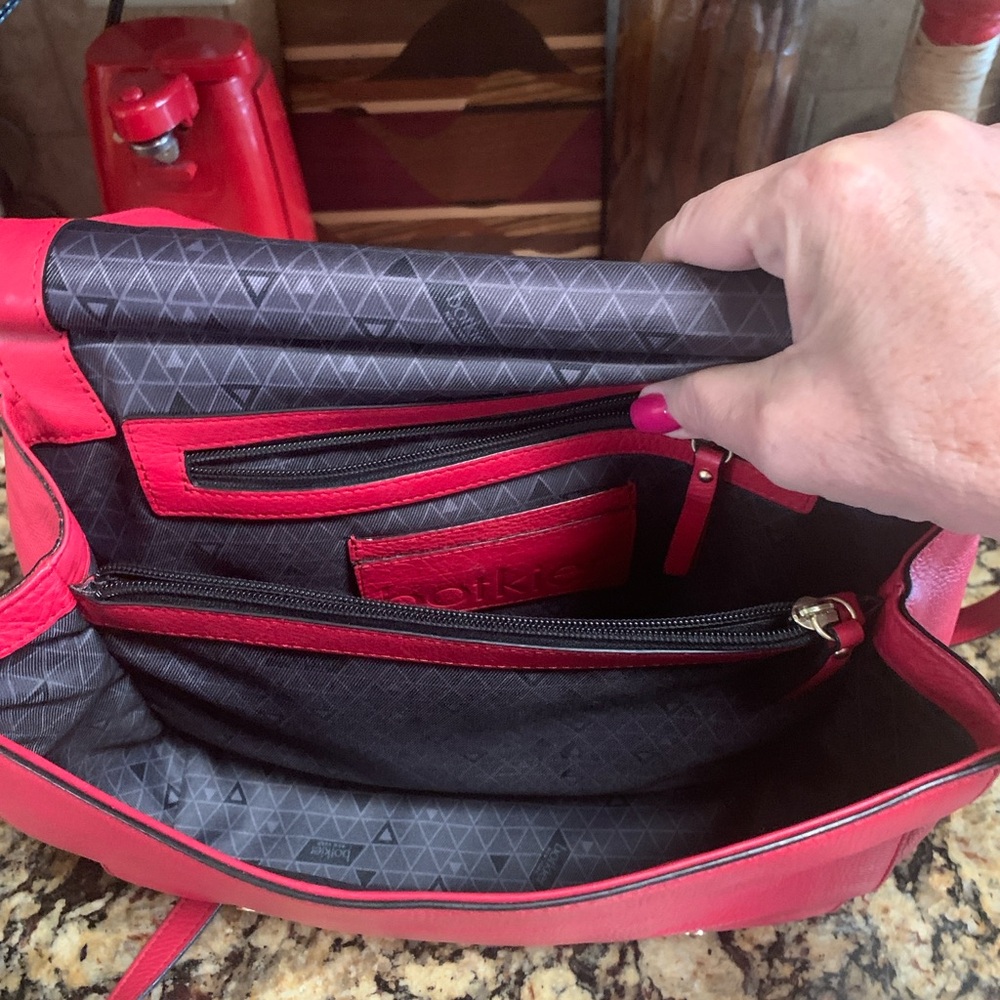 Botkier Red Leather Satchel Purse - Picture 9 of 11
